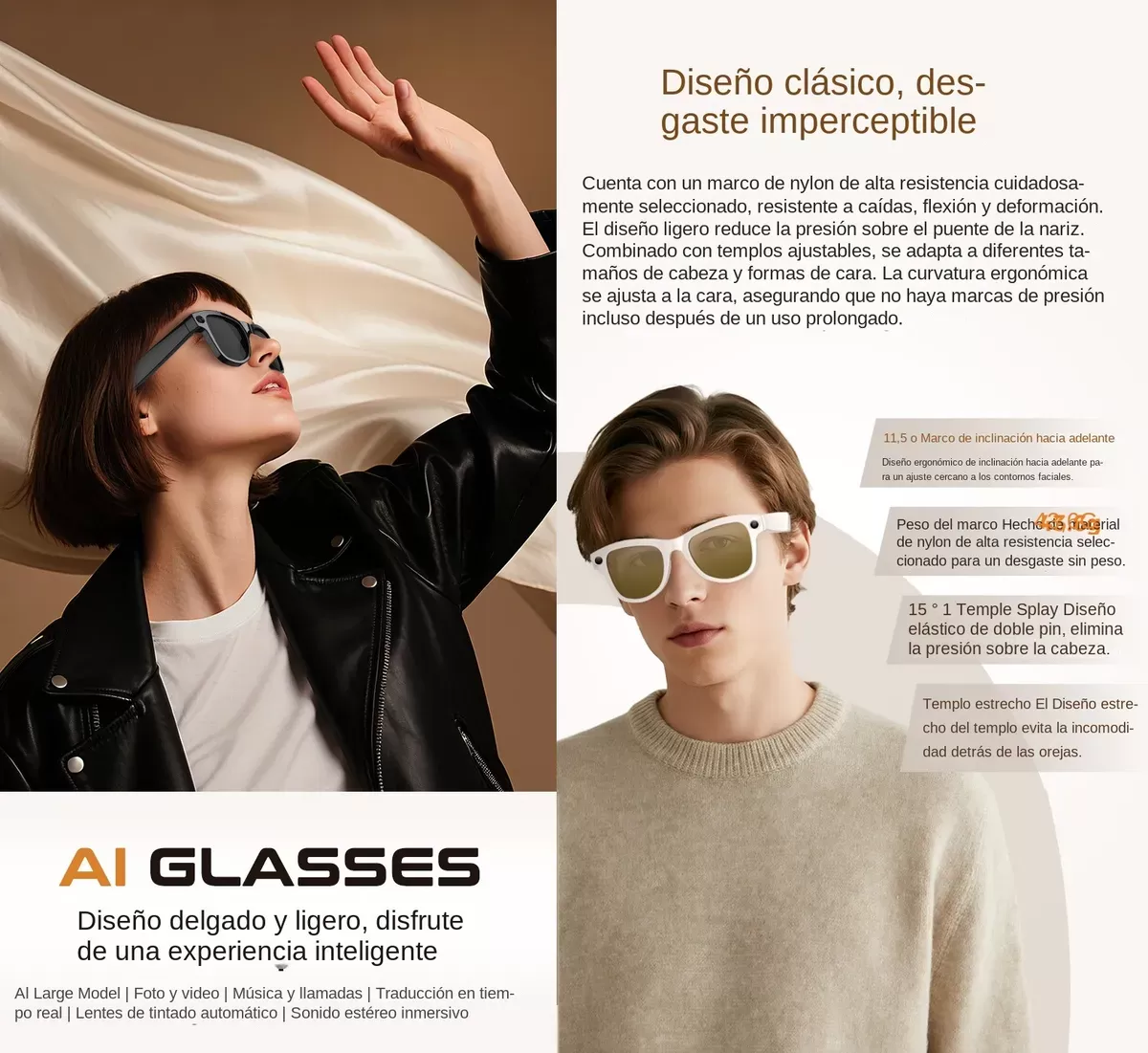 D NQ NP 2 X 691097 CBT99569147531 112025 F gafas inteligentes con ia y camara camara de 8 megapixeles