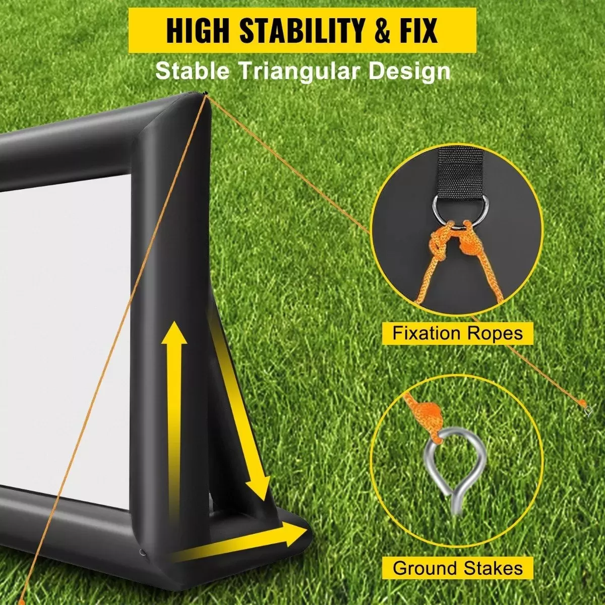 Proyector inflable pantalla para jardin en casa