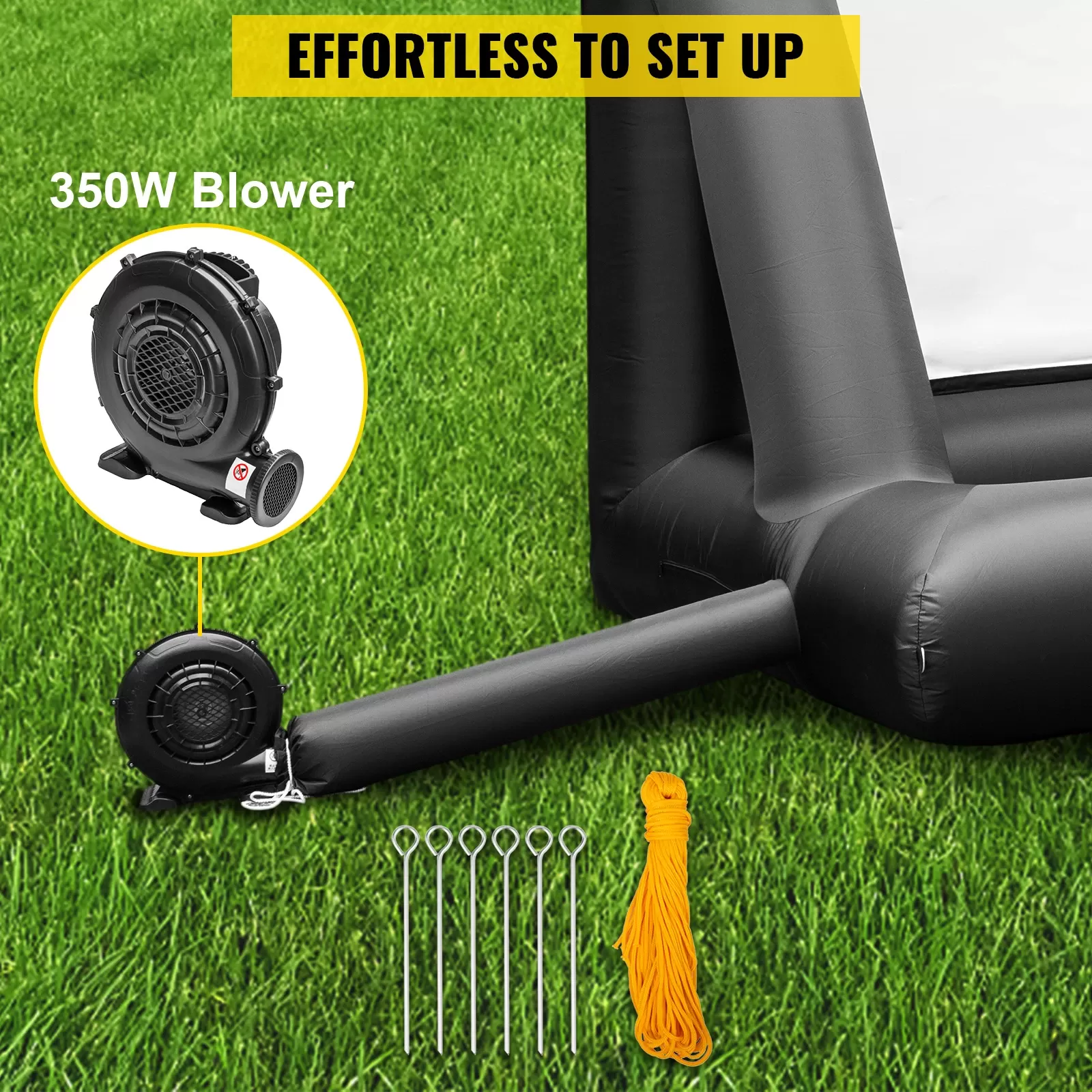 Pantalla de proyector de peliculas inflable soplador de aire lavable 16 9 cine